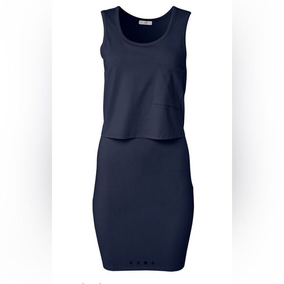 VENUS Navy Blue Tank Dress Medium - Picture 3 of 6